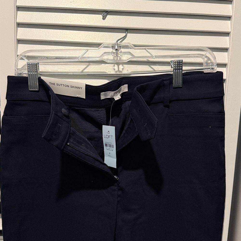 LOFT Dark Blue Sutton Skinny Pants